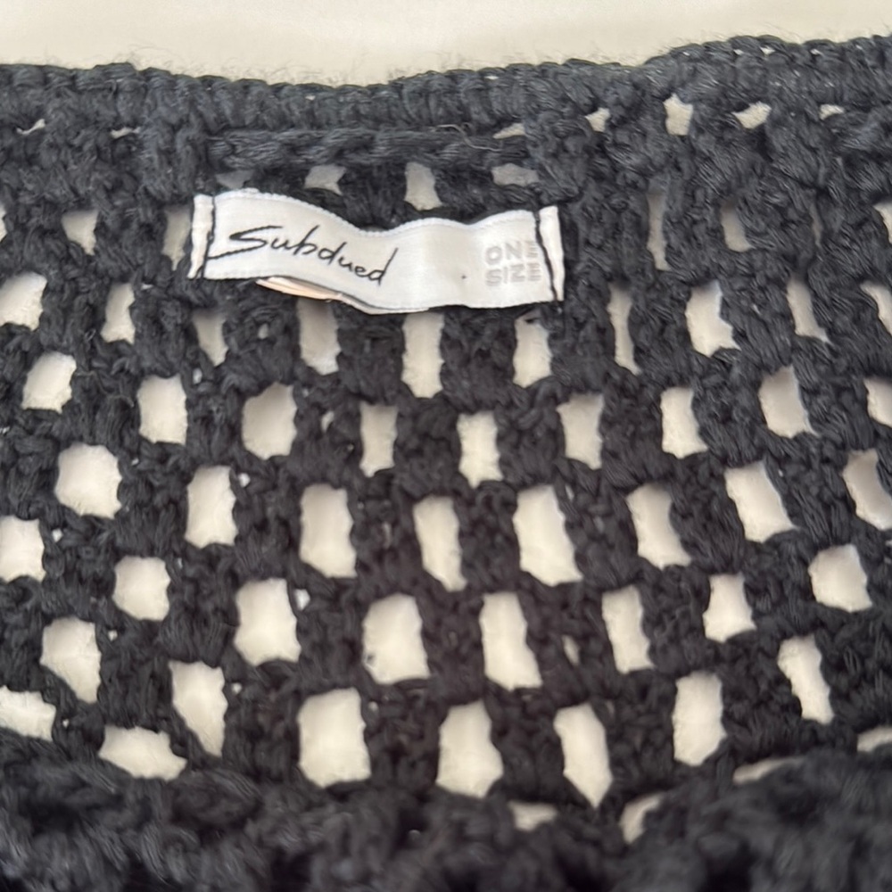 Subdued Black Crochet Skirt - Picture 3 of 3